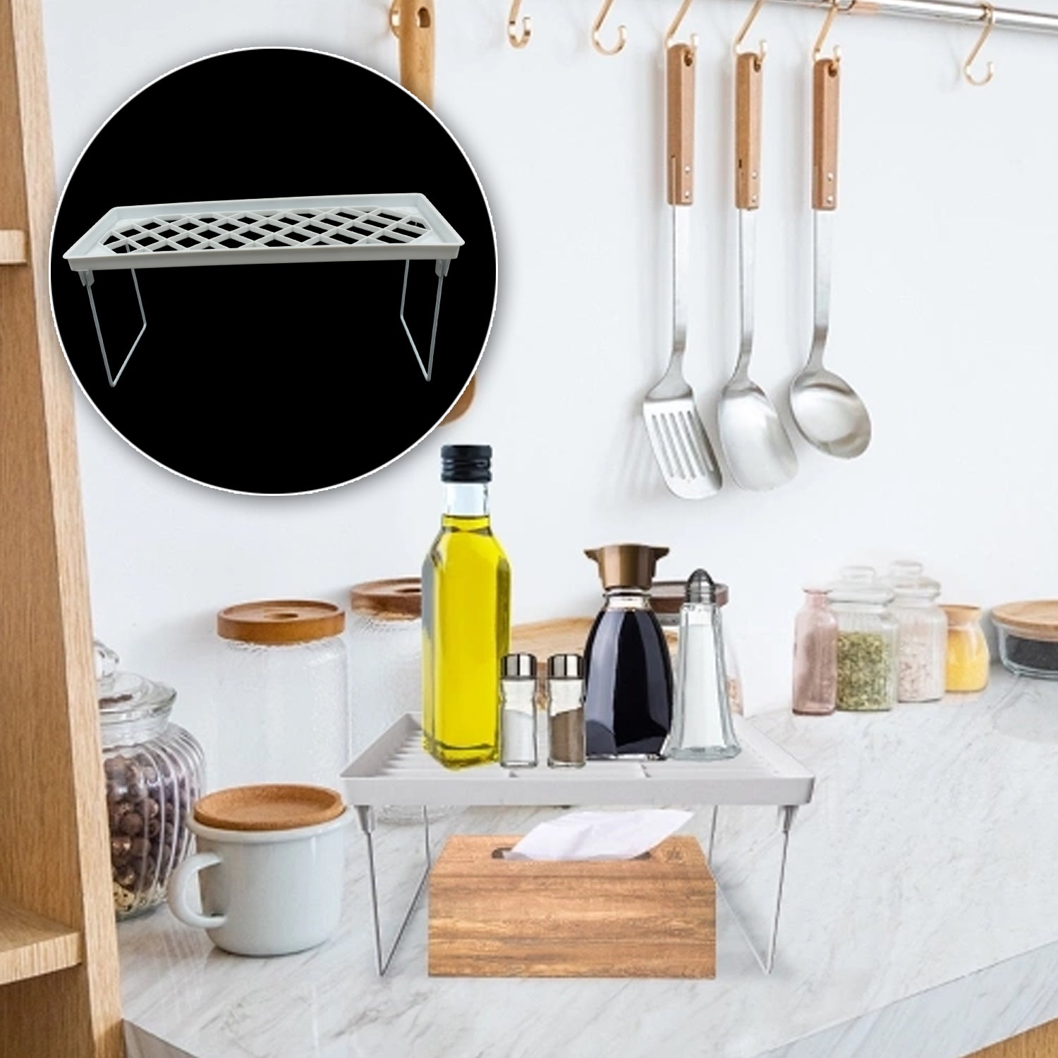 4174 1 Tier Folding Storage Organizer Stack Shelf Rack / Kitchen Bathroom Tall Cabinet, Portable Folding Shelf with PP Metal Construction for Home and Dorm Storage 4174 1 Tier Folding Storage Organizer Stack Shelf Rack / Kitchen Bathroom Tall Cabinet, Portable Folding Shelf with PP Metal Construction for Home and Dorm Storage